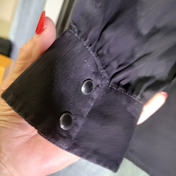 🔥NWT WRANGLER RETRO PUNCHY EMBROIDERED BLACK DENIM PEARLSNAP SHIRT - Picture 12 of 16